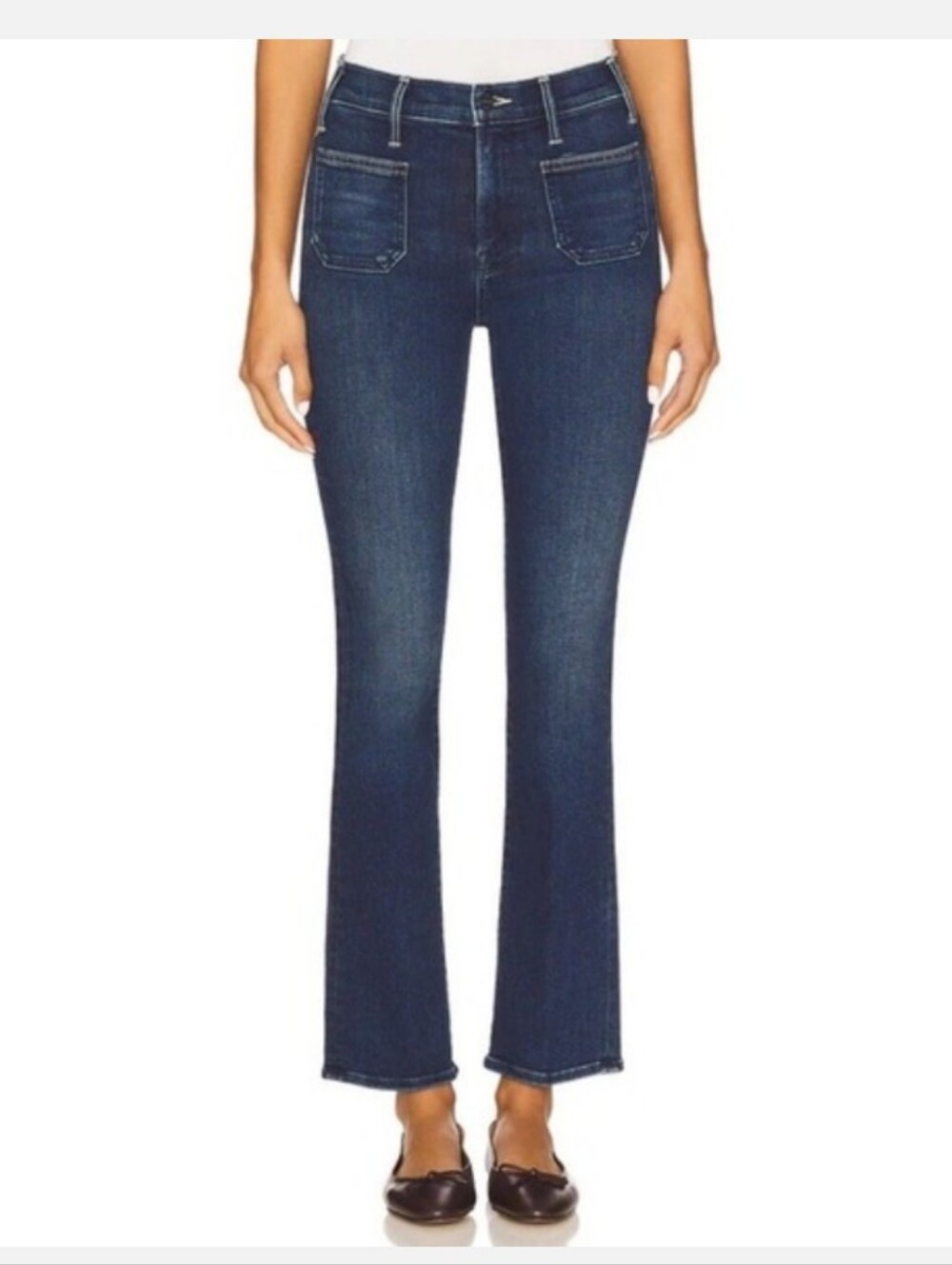 Mother The Patch Pocket Insider Flood Jeans in On Your Left Size 28 - Picture 12 of 12